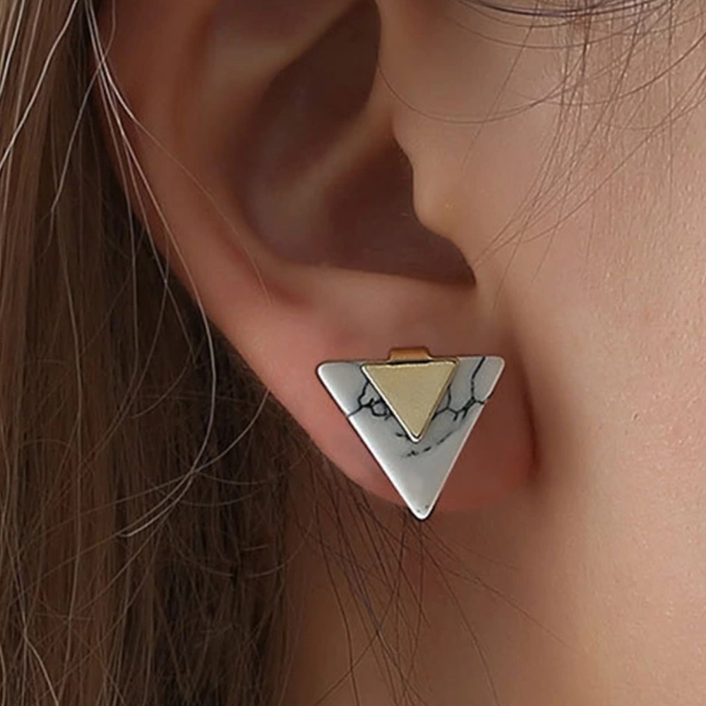 Marble & Gold Earrings